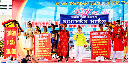 Hội thi tuyên truyền di sản văn hóa Thành phố Nha Trang: Trường Trung học cơ sở Nguyễn Hiền giành giải nhất